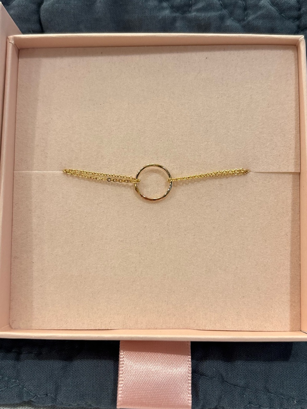 Luckeeluv Studio 14K Gold Filled Circle Bracelet Handmade Minimalist NWT